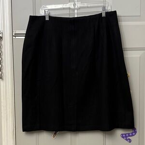 Savannah 100% Wool Black Skirt